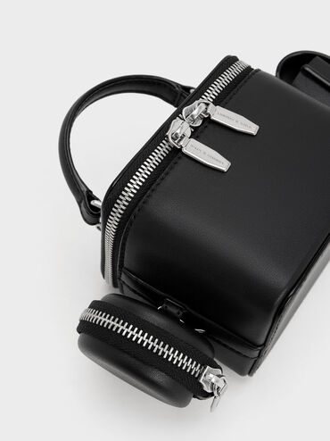 Gaia Boxy Top Handle Bag, Noir, hi-res