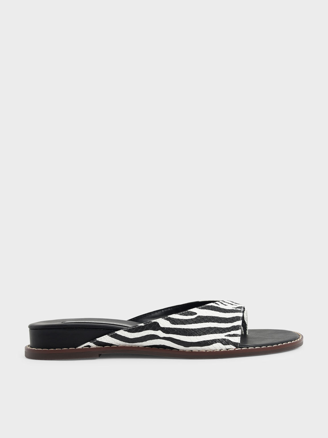 zebra flip flops