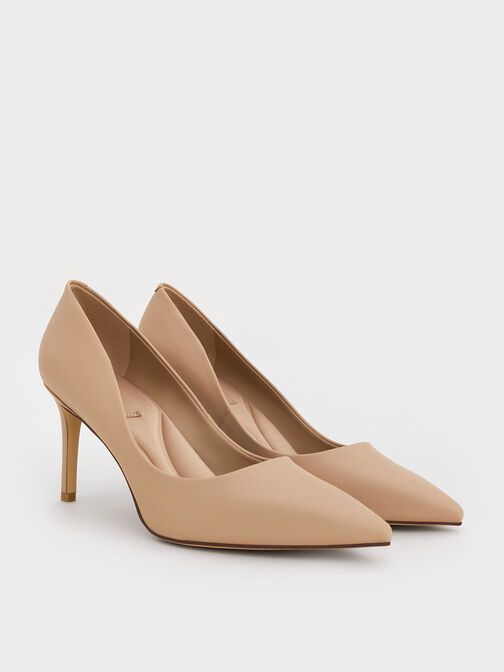 Zapatos de tacón Emmy con punta estrecha, Nude, hi-res