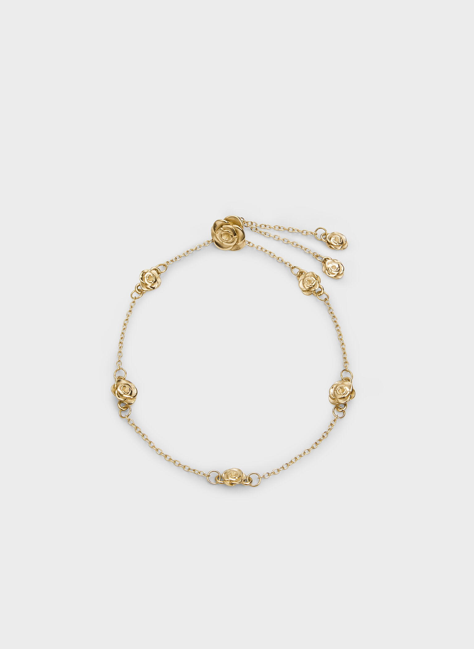 Rosalind Flower-Motif Bracelet, Brush Gold, hi-res