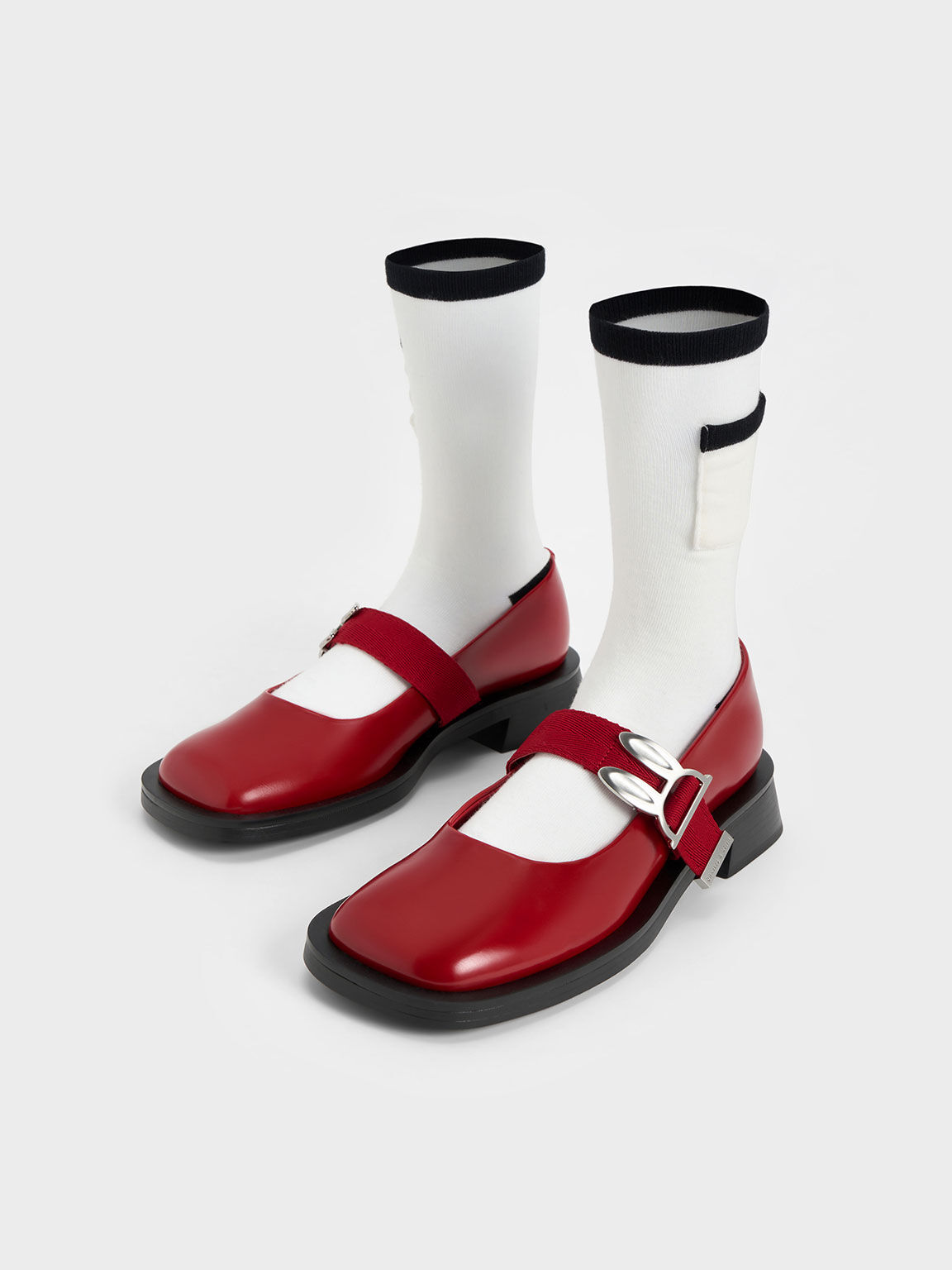 Judy Hopps Metallic Accent Mary Janes, Red, hi-res