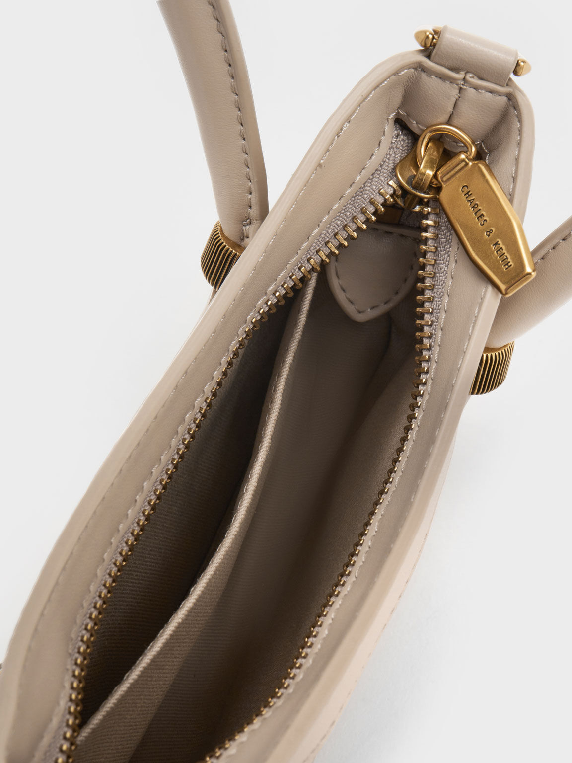 Bonnie Curved Tote Bag, Beige, hi-res