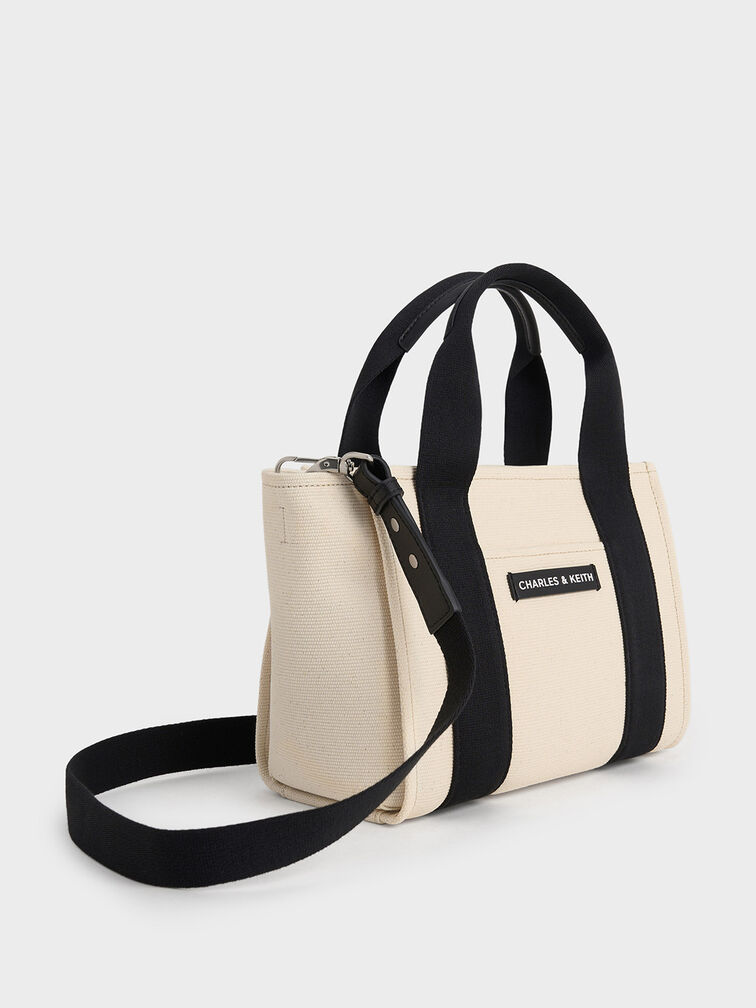 Bolso tote Kay de lona, Multicolor, hi-res