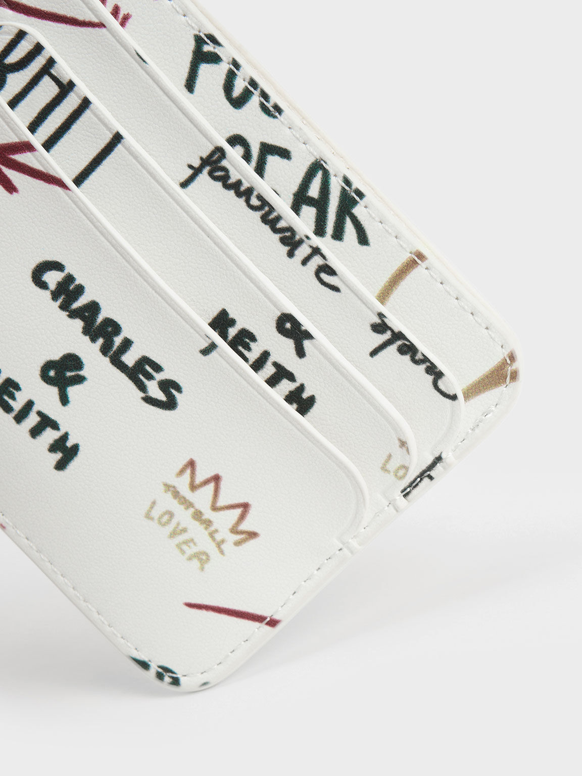Graffiti Print Multi-Slot Cardholder, Multi, hi-res
