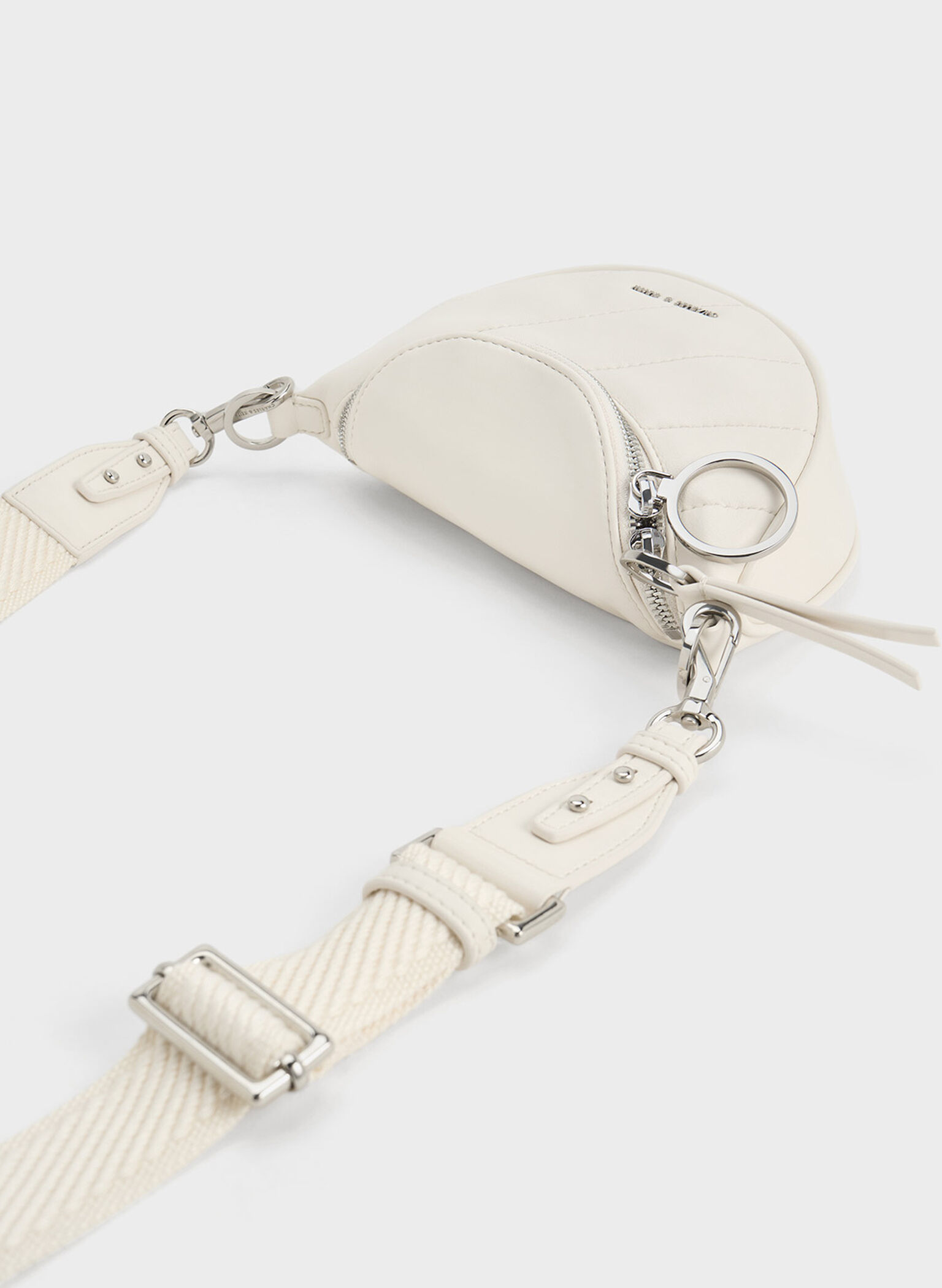 puffer half moon crossbody bag | copper main image 1