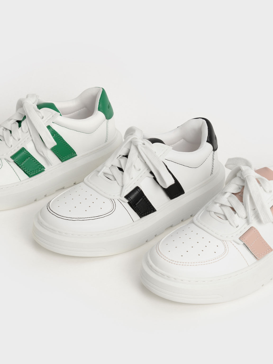 Lace-Up Velcro Sneakers, Black, hi-res