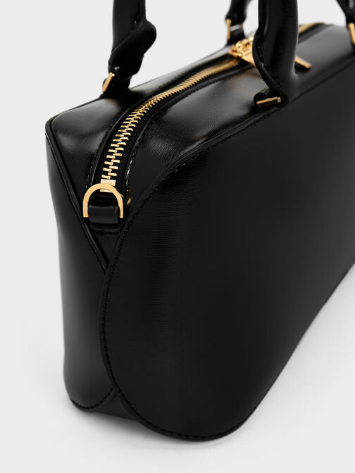 Wisteria Elongated Top Handle Bag, Black, hi-res