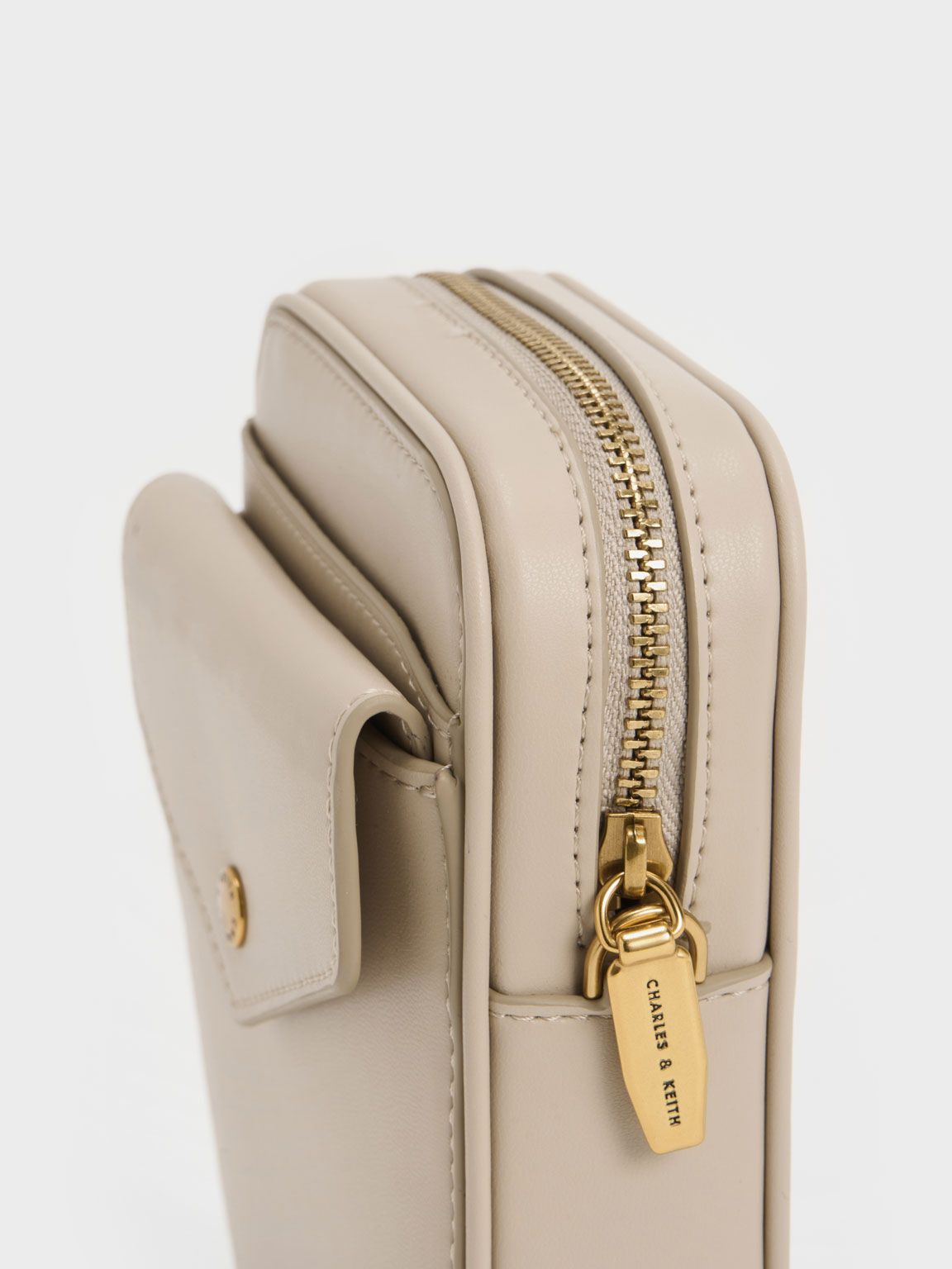 Bonnie Padded Phone Pouch, Beige, hi-res