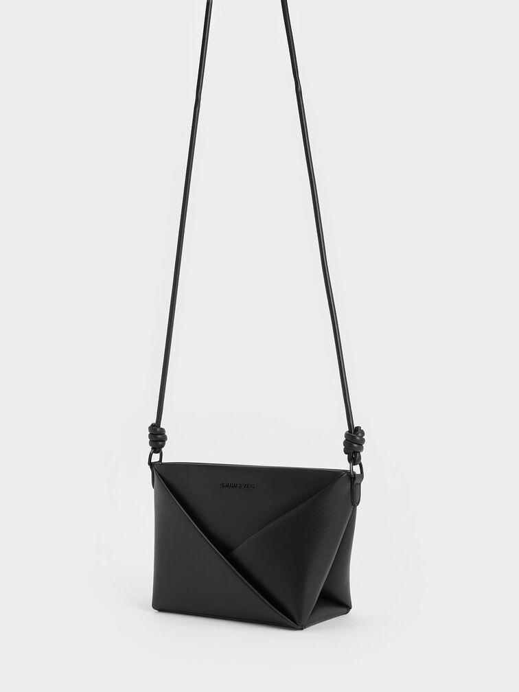 Noir Midori Geometric Crossbody Bag - CHARLES & KEITH US