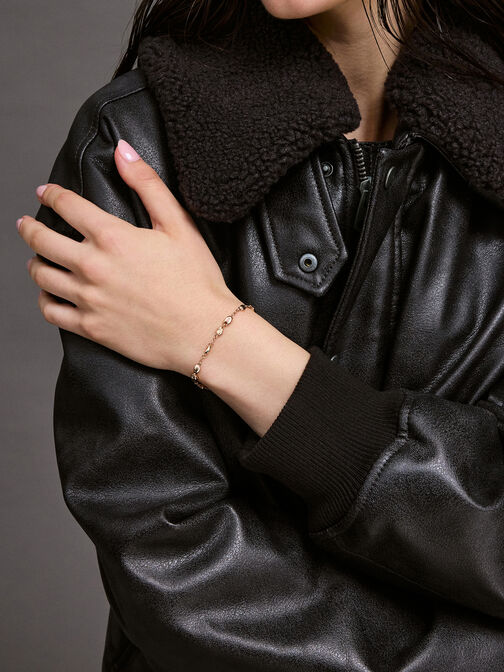Donora Sculptural-Bead Chain Bracelet, Rose Gold, hi-res