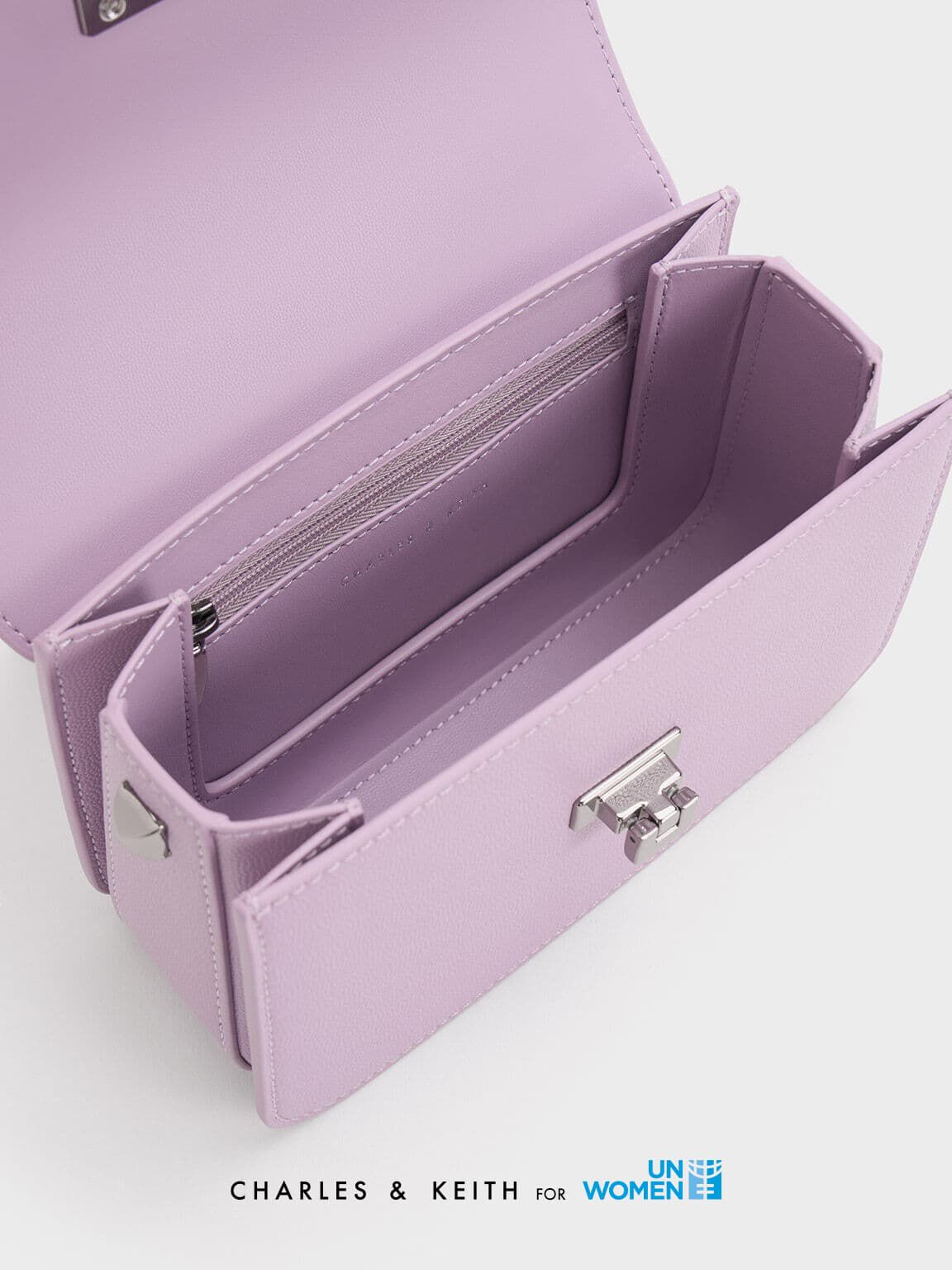 Alia Chain-Strap Crossbody Bag, Purple, hi-res