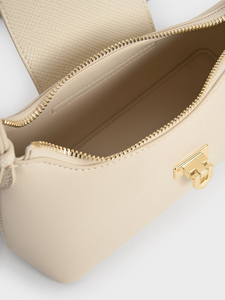 Arwen Belted Shoulder Bag, Beige, hi-res