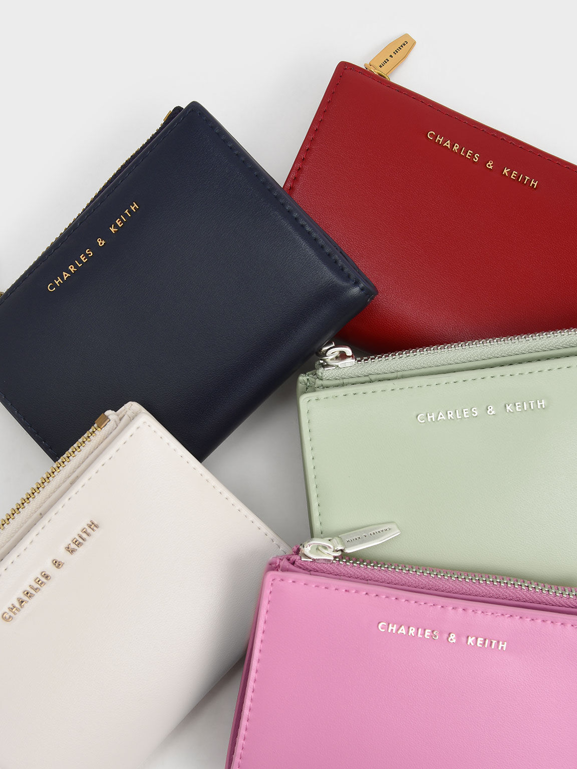 Charles and keith top zip mini wallet sales