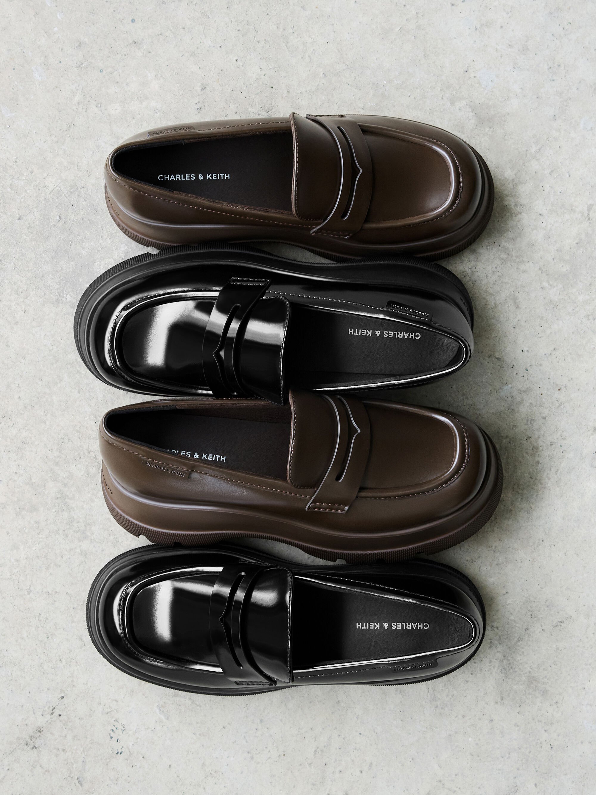 Black Box Leoi Platform Penny Loafers - Black Box - CHARLES & KEITH US