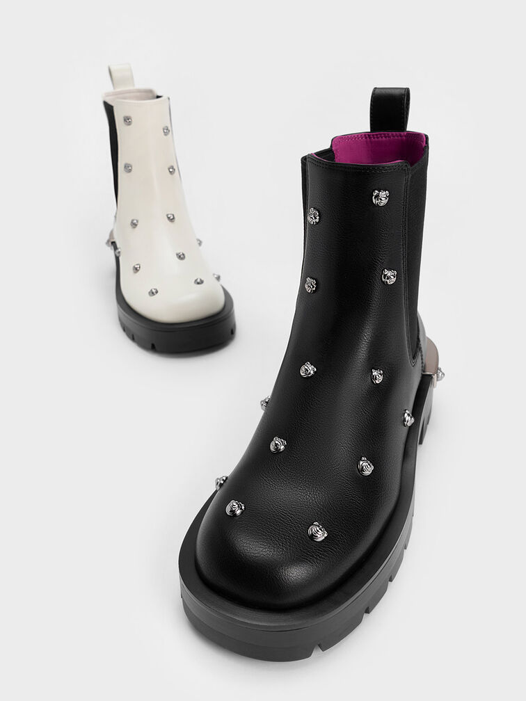 Lotso Studded Chelsea Boots, Chalk, hi-res