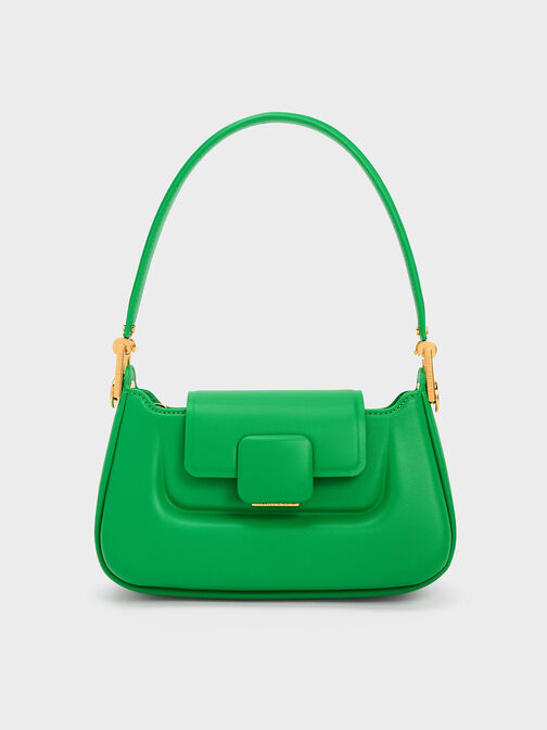 Koa Push-Lock Top Handle Bag, Green, hi-res