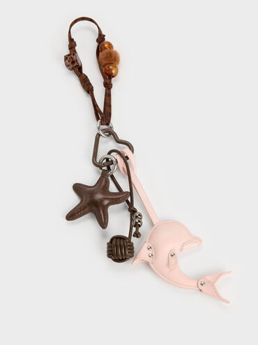 Delfina Dolphin & Starfish Charm, Multi, hi-res