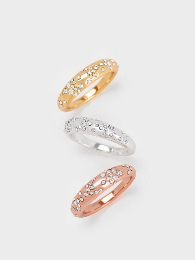 Reverie Crystal Dome Ring, Rose Gold, hi-res
