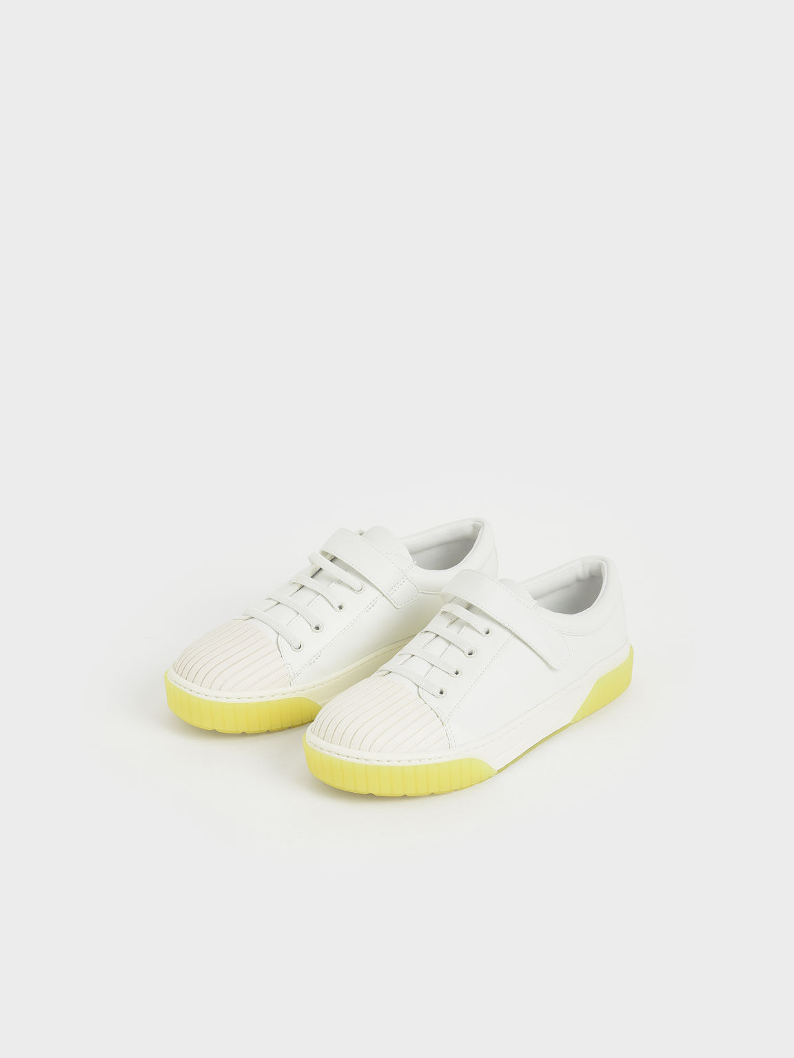 Girls' Platform Sneakers, White, hi-res