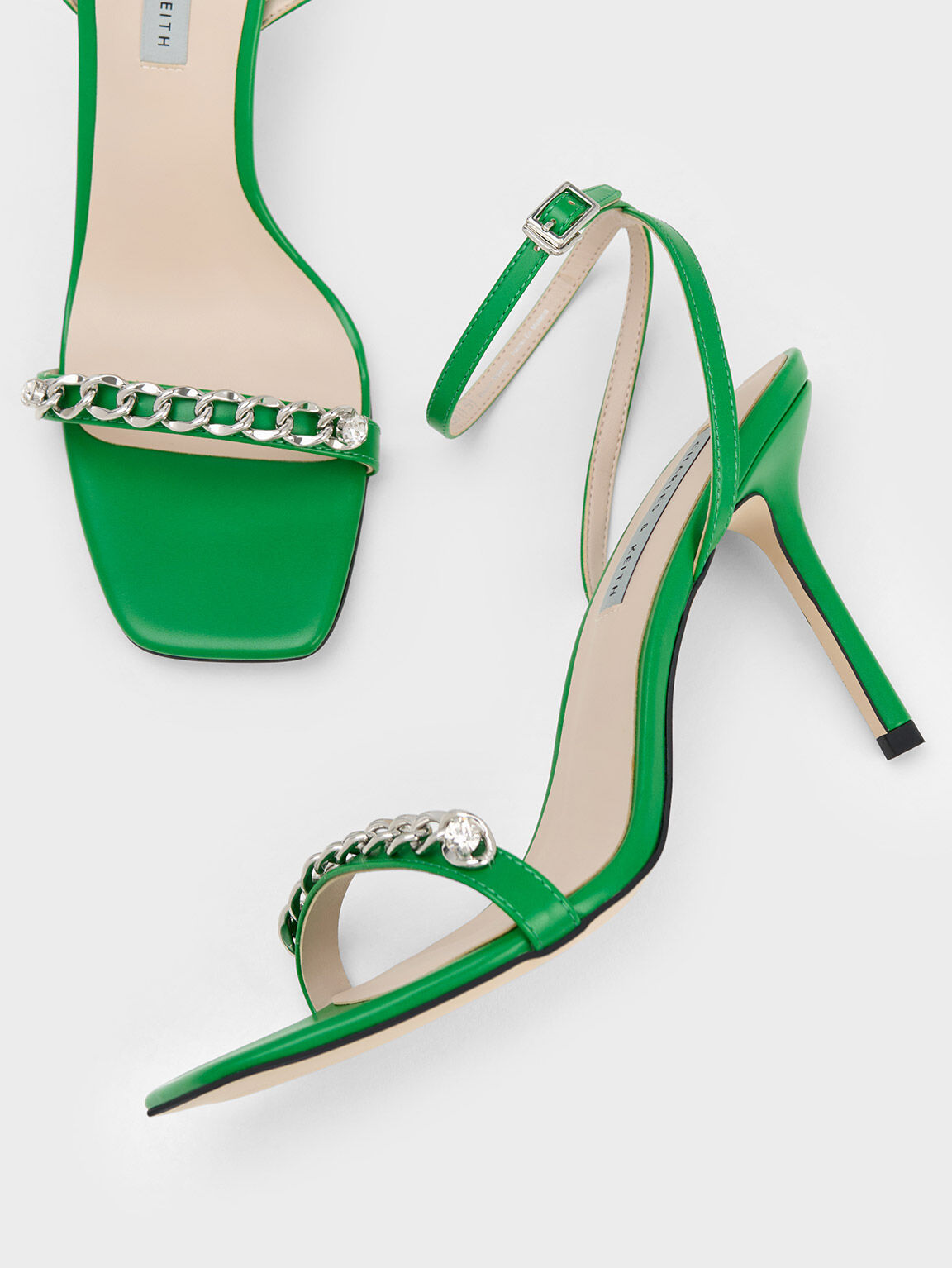 Green store shoes heels