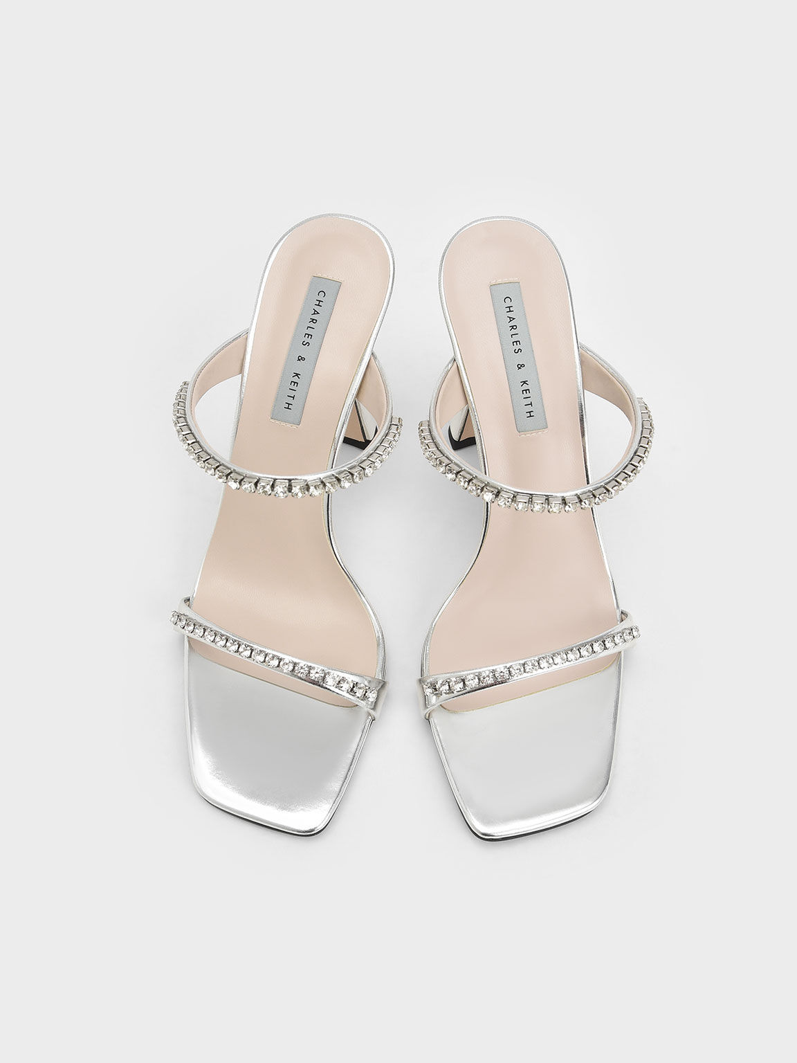 White sales silver sandals