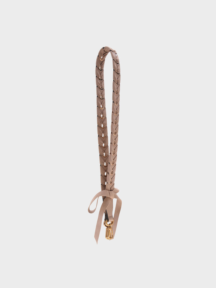 Chic Braided Bag Strap Made From Beige Cord Perfect for 