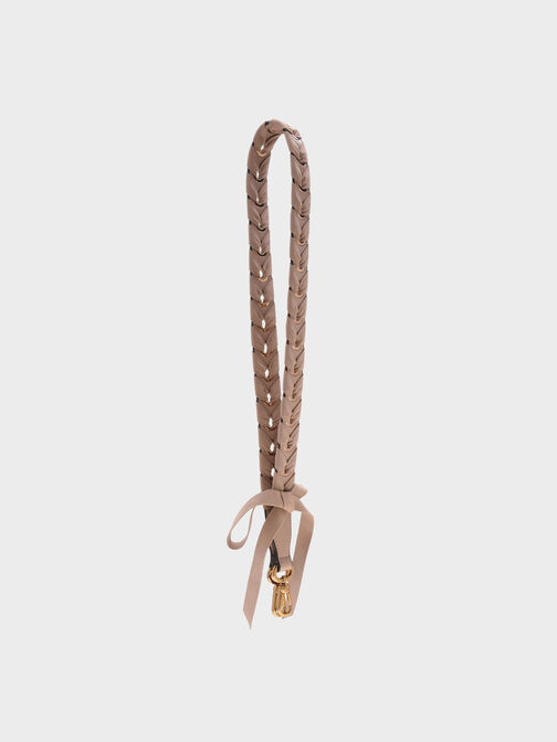 Braided Bag Strap, Beige, hi-res