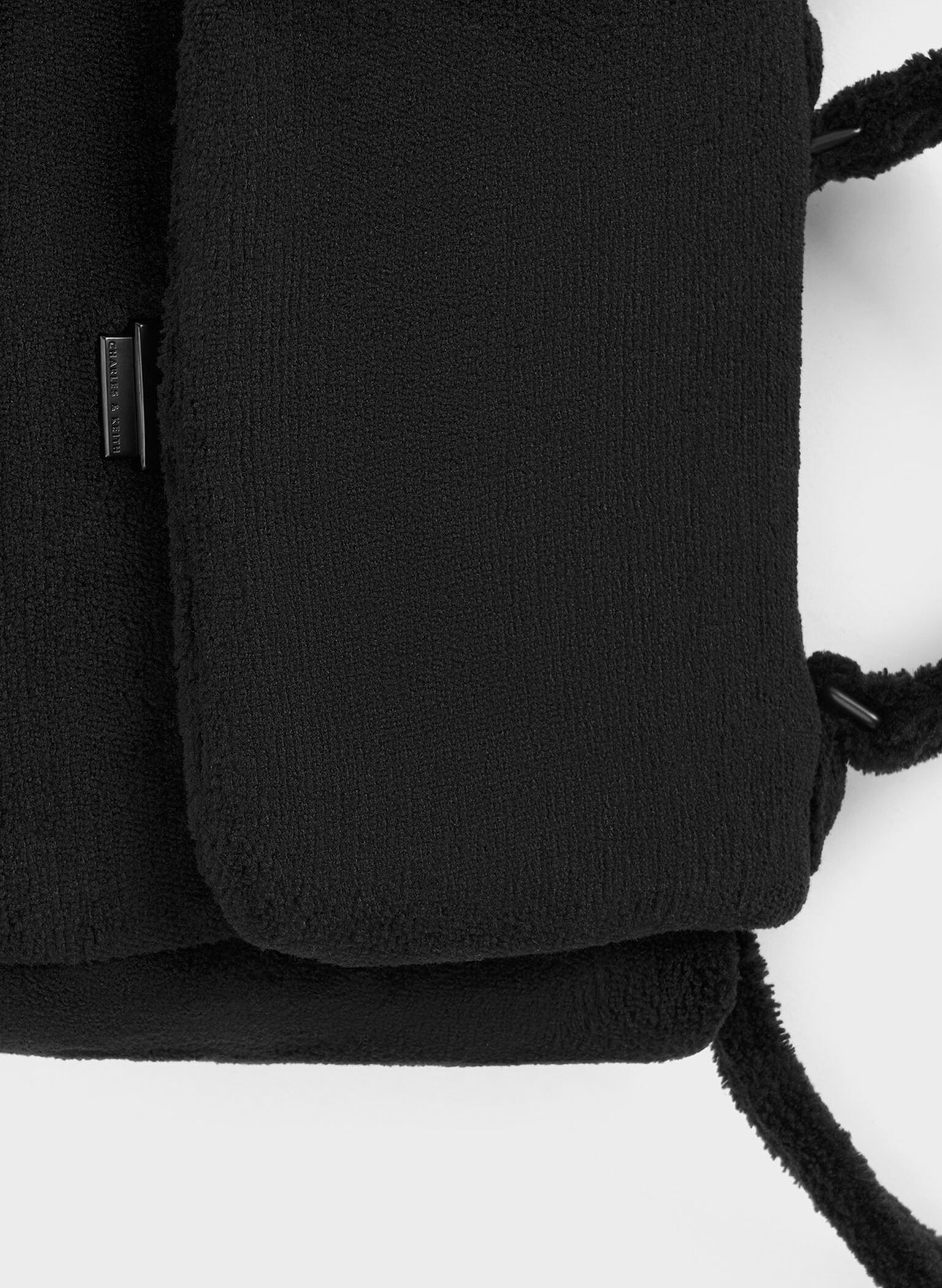 Loey Textured Top Handle Bag, Jet Black, hi-res