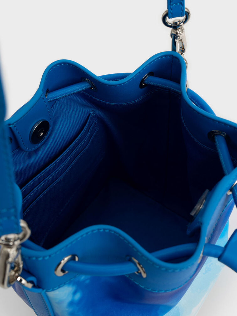 Mini Braided Detail Drawstring Design Bucket Bag