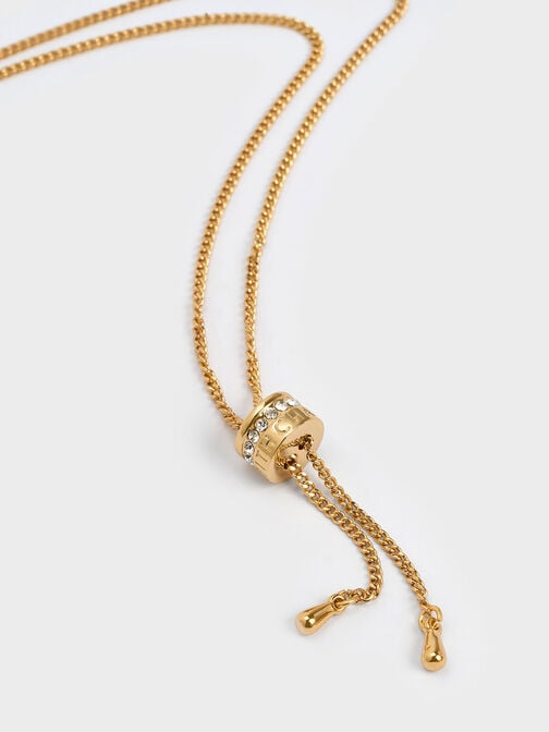 Gabine Swarovski Crystal Necklace, Gold, hi-res