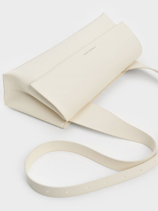 Marceline Trapeze Shoulder Bag, Cream, hi-res