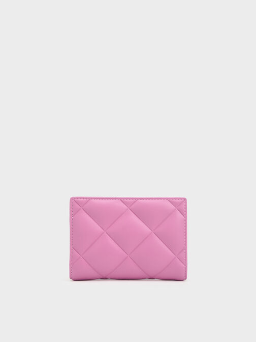 Gemma Quilted Card Holder, Pink, hi-res