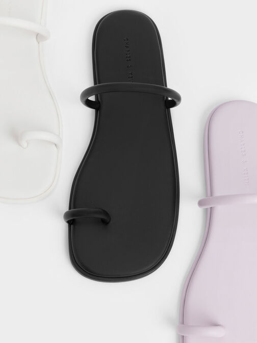 Tubular Toe-Ring Sandals, Lilac, hi-res