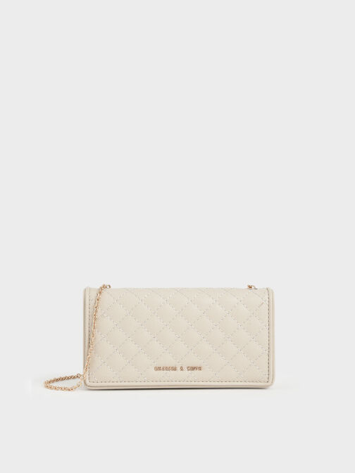 Quilted Pouch, Cream, hi-res