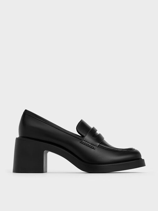 Hester Loafer Pumps, Black, hi-res