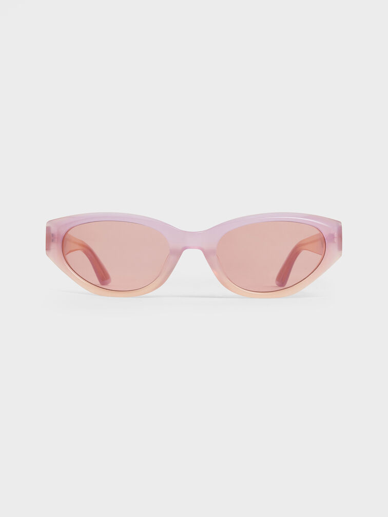 Bijou Recycled Acetate Cateye Sunglasses, Jelly Pink, hi-res