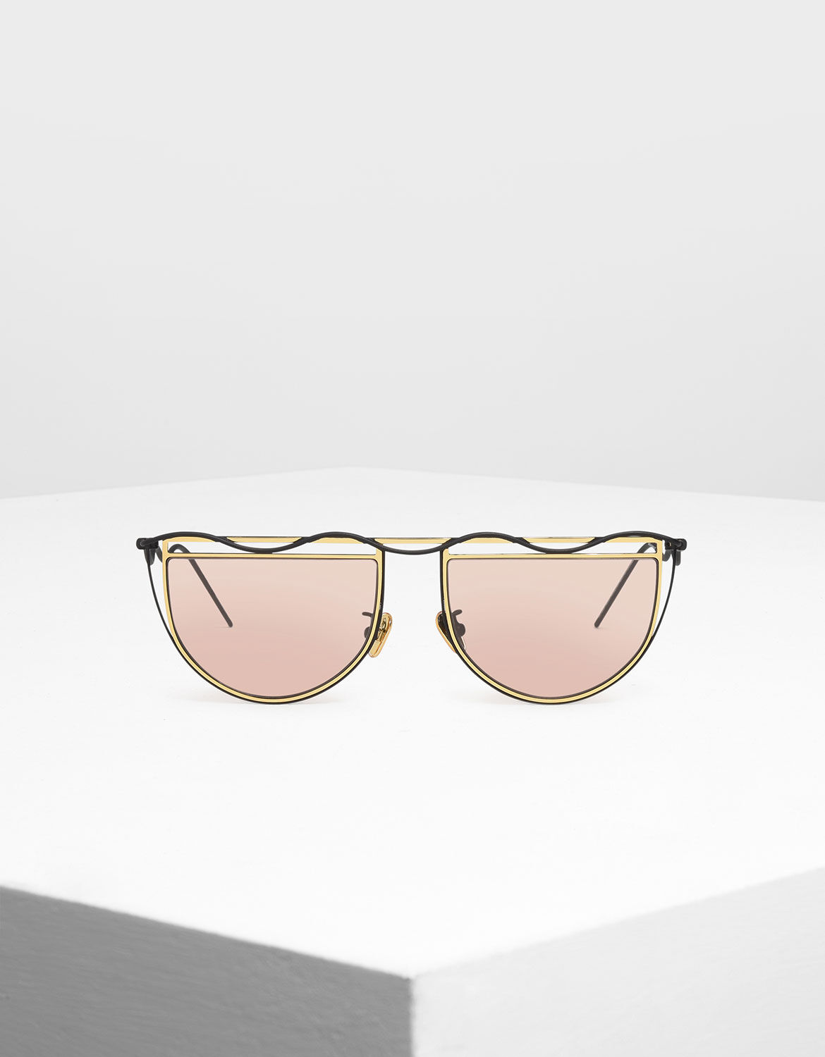 semi circle glasses