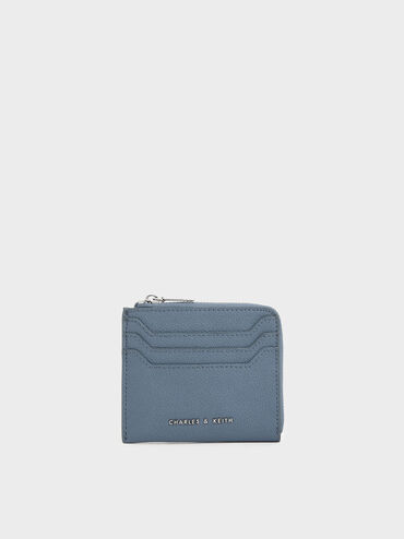 Small Zip Pouch, Slate Blue, hi-res