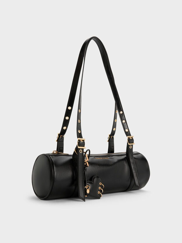 Rey Elongated Shoulder Bag, Black, hi-res