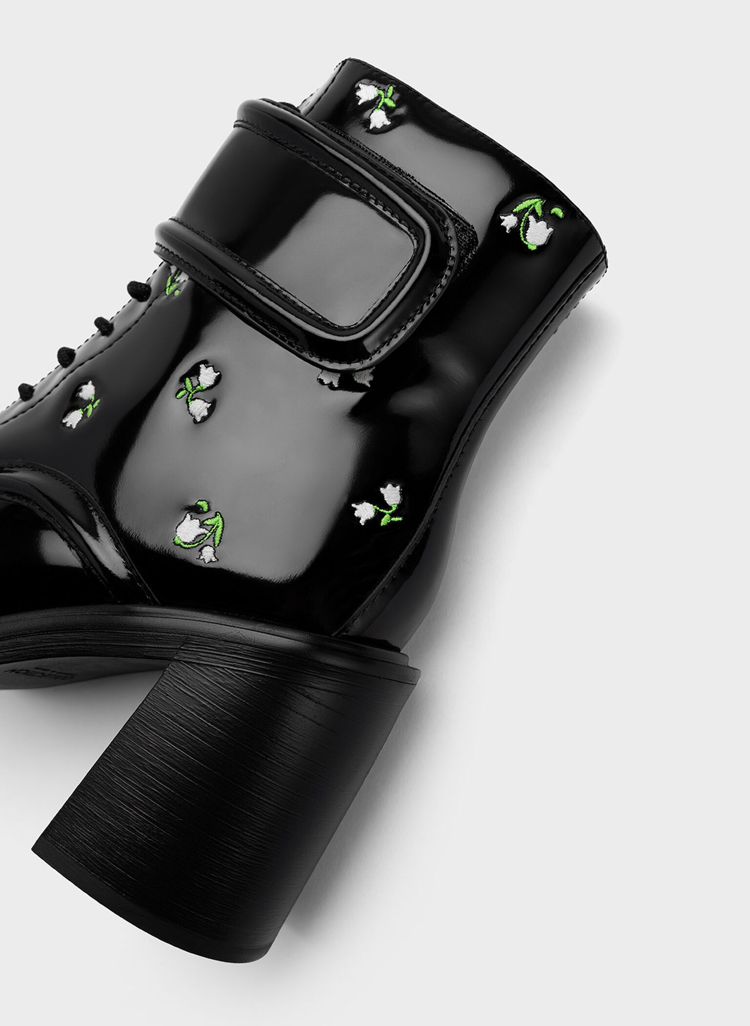 Rosalie Leather Floral Ankle Boots, Multi, hi-res