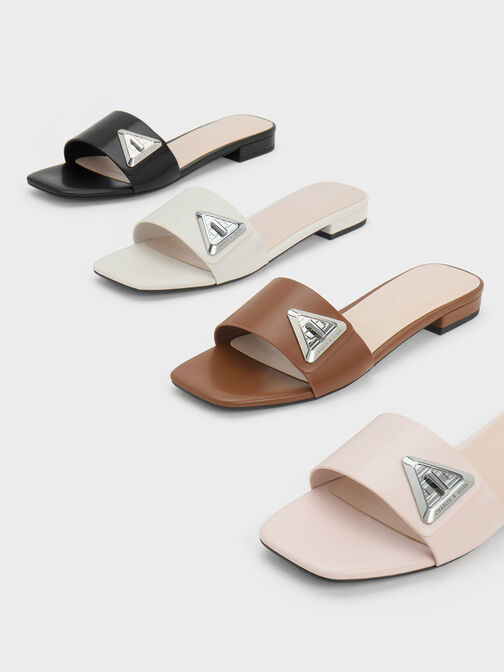 Trice 三角釦拖鞋, 石灰白, hi-res