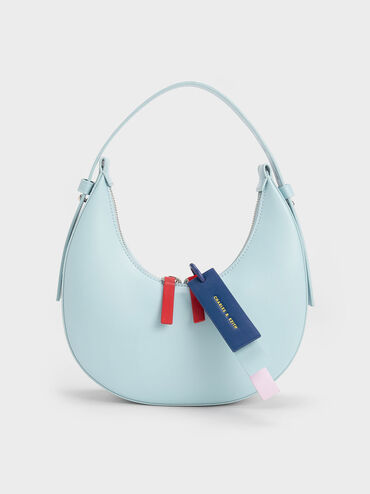 Carey Crescent Hobo Bag, Blue, hi-res