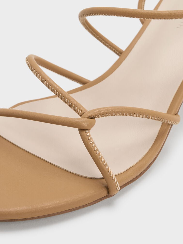 Meadow Strappy Block Heel Sandals, Camel, hi-res