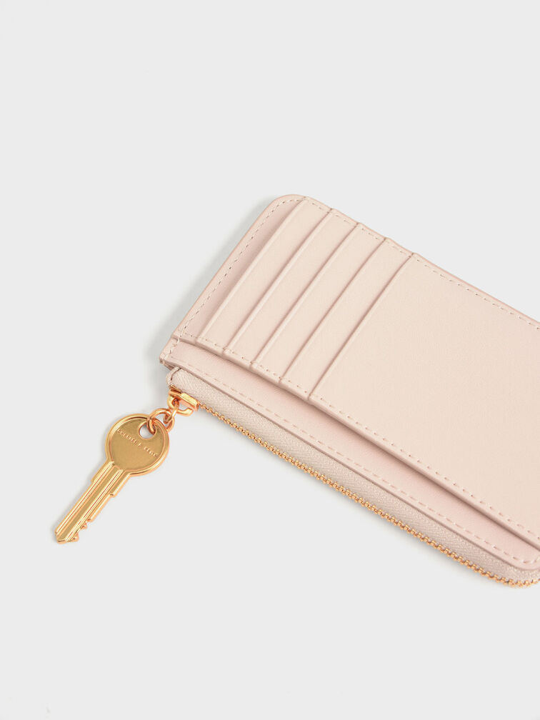 Zip-Around Mini Wallet, Light Pink, hi-res