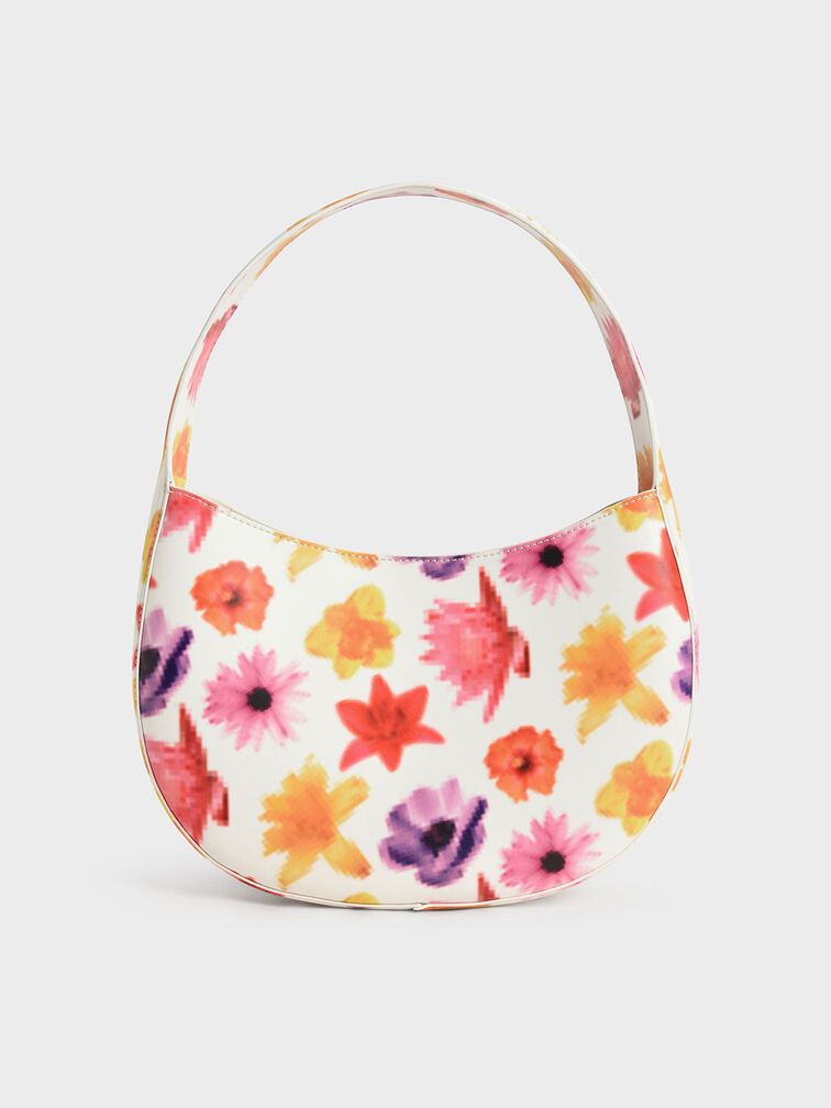 Bolso hobo con asa superior y estampado floral Coda, Multicolor, hi-res