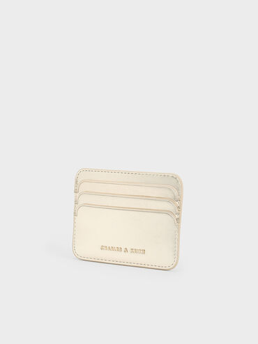 Multi-Slot Card Holder, Gold, hi-res