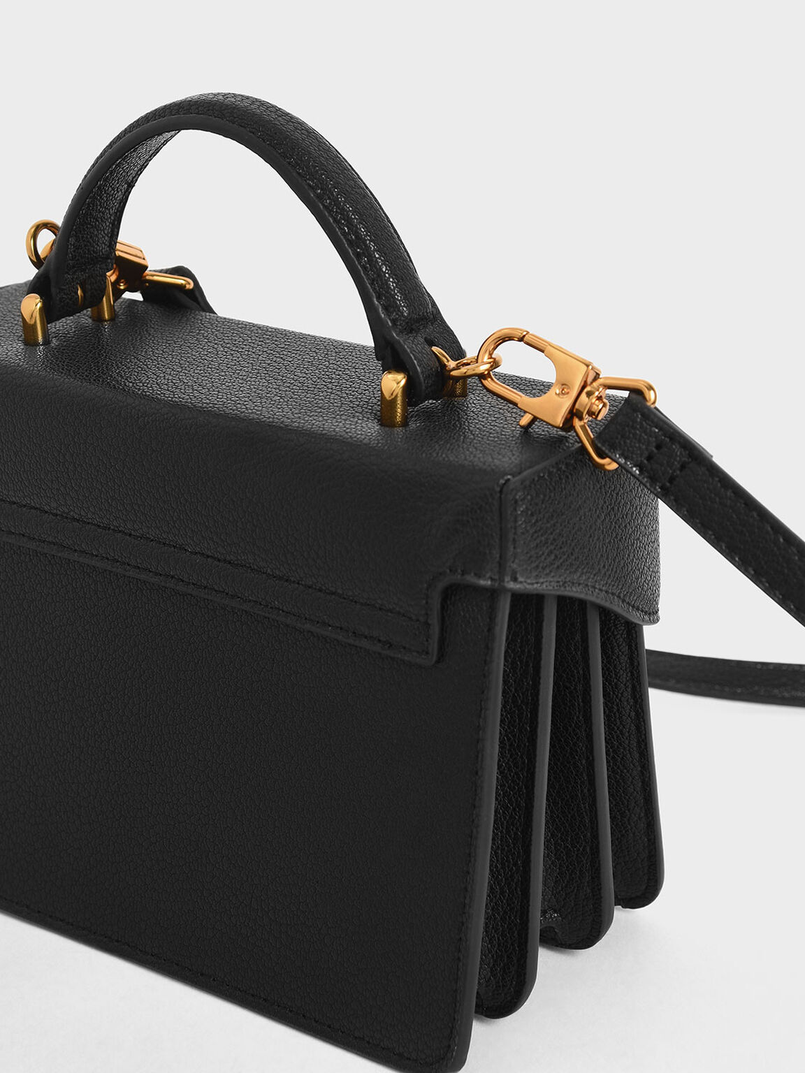 Classic Push-Lock Top Handle Bag, Negro, hi-res