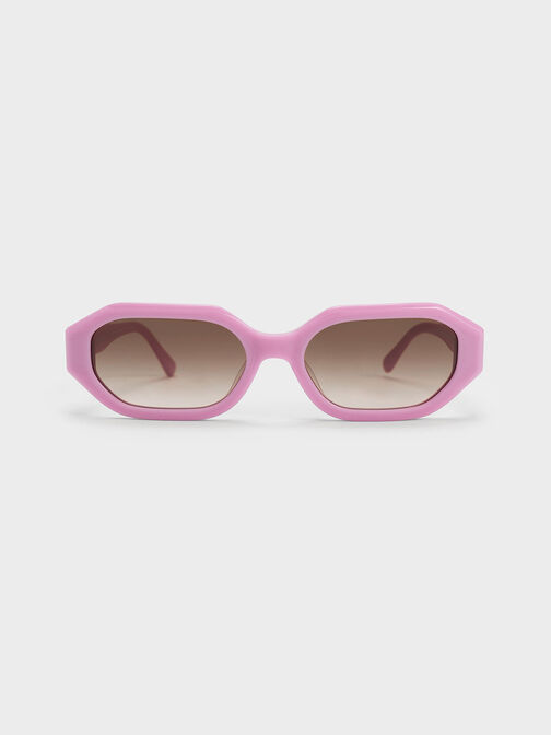 Gabine Recycled Acetate Oval Sunglasses, Violet, hi-res
