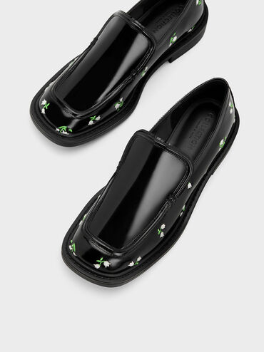 Rosalie Floral Leather Loafers, Multi, hi-res