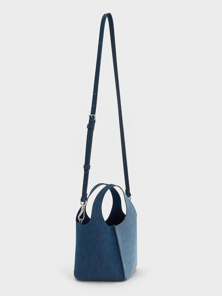 Arlys Denim Bucket Bag, Denim Blue, hi-res